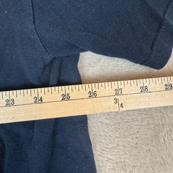 Vintage Tommy Hilfiger Shirt Mens XL Navy Blue Preowned Faded Cotton Graphic Tee - Picture 8 of 8